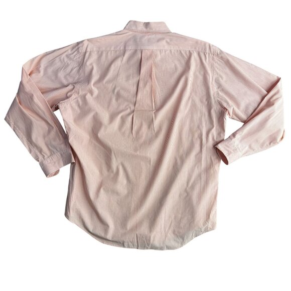 Ralph Lauren Yarmouth Orange Pinstriped Button Down Shirt Mens Size 16 Pony Prep - Picture 5 of 6